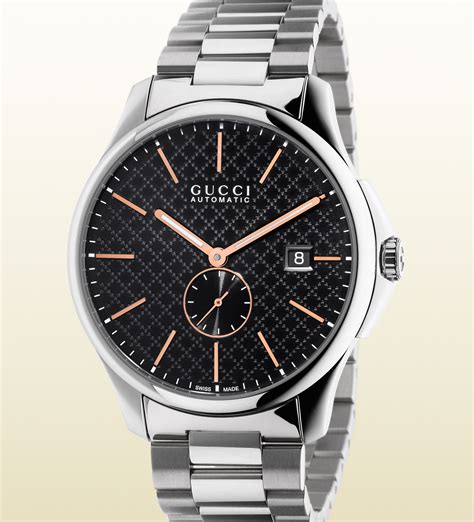 gucci g-timeless stainless steel automatic watch|vintage Gucci stainless steel watch.